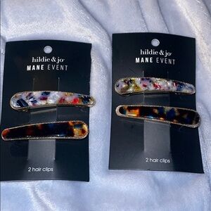 2 Barrettes Tortoiseshell w/ Gold (2 available)